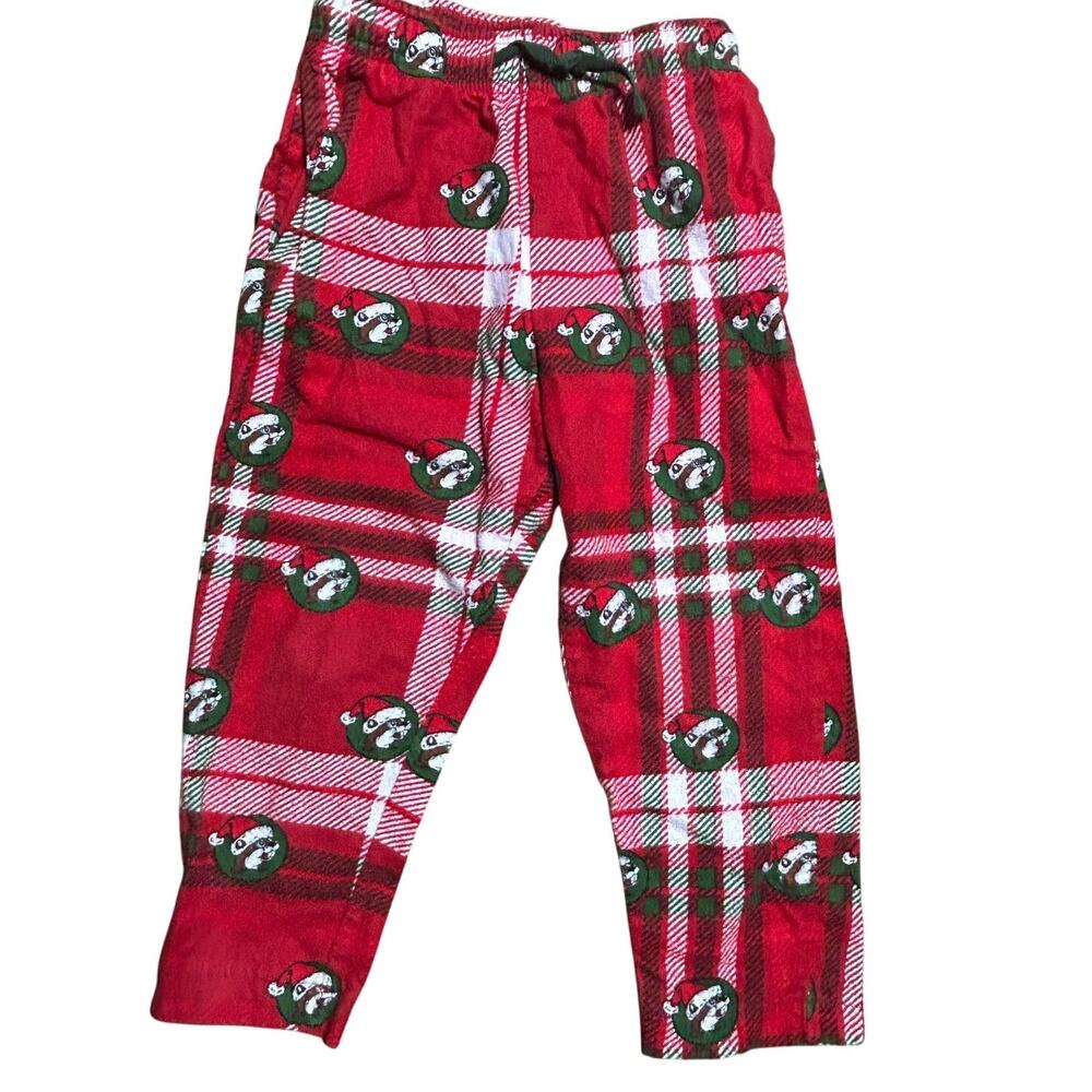 Buc-ee's Santa Beaver Plaid Christmas Pajama pants size 4t